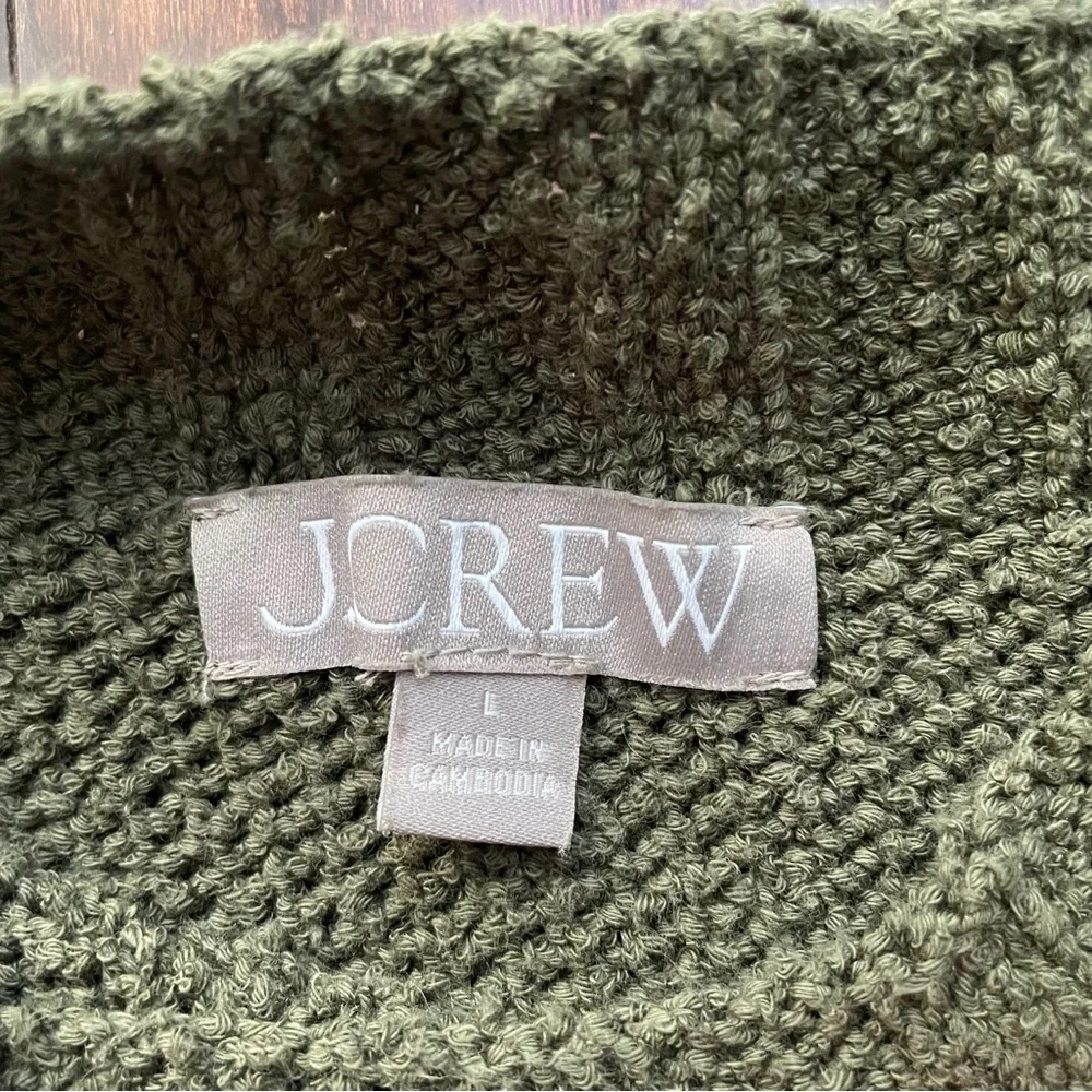 J.CREW Women's Army/olive Green Sweater Size Large Long Sleeve - Picture 3 of 5
